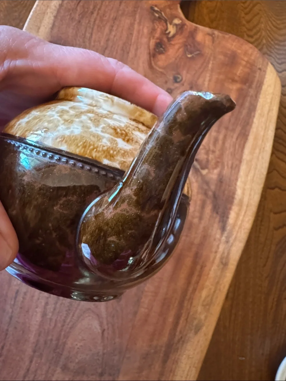 VTG Arthurwood Ceramic Teapot with Amber Glaze